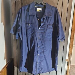 Magellan Outdoors Navy Button Down Shirt